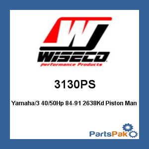Wiseco 3130PS; Yamaha/3 40/50Hp 84-91 2638Kd Piston
