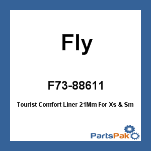 Fly Racing F73-88611; Tourist Comfort Liner 21Mm For Xs & Sm