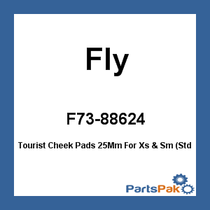 Fly Racing F73-88624; Tourist Cheek Pads 25Mm For Xs & Sm (Std In Sm)