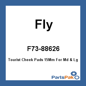 Fly Racing F73-88626; Tourist Cheek Pads 15Mm For Md & Lg