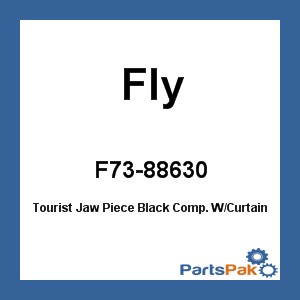 Fly Racing F73-88630; Tourist Jaw Piece Black Comp. W/Curtain & Breath Box