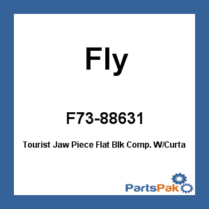 Fly Racing F73-88631; Tourist Jaw Piece Flat Blk Comp. W/Curtain & Breath Box