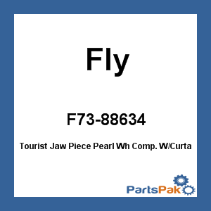 Fly Racing F73-88634; Tourist Jaw Piece Pearl Wh Comp. W/Curtain & Breath Box