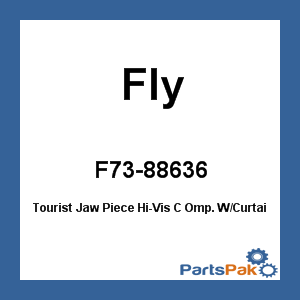 Fly Racing F73-88636; Tourist Jaw Piece Hi-Vis C Omp. W/Curtain & Breath Box