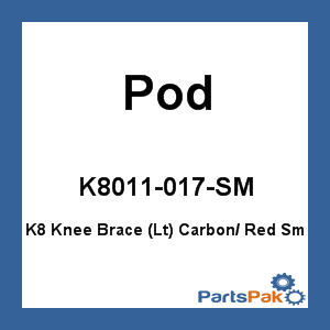 Pod K8011-017-SM; K8 Knee Brace (Lt) Carbon / Blue Sm