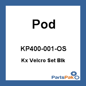 Pod KP400-001-OS; Knee Brace Velcro Set (Black)
