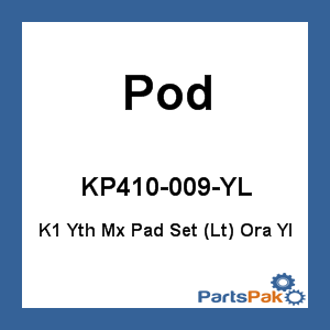 Pod KP410-009-YL; K1 Knee Brace Pad Set Orange Yl (Left)