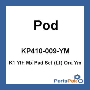 Pod KP410-009-YM; K1 Knee Brace Pad Set Orange Ym (Left)