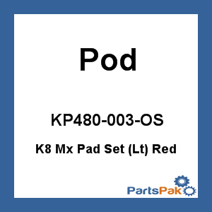 Pod KP480-003-OS; K8 Mx Pad Set (Lt) Red