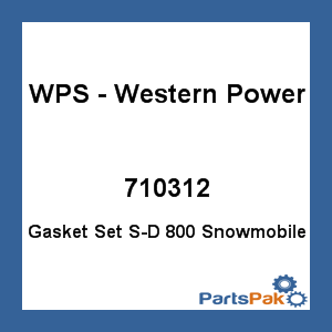 WPS - Western Power Sports 710312; Gasket Set S-D 800 Snowmobile