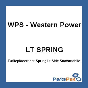 WPS - Western Power Sports LT SPRING; (Single Item) Replacement Spring Lt Side Snowmobile Over The Top Perf