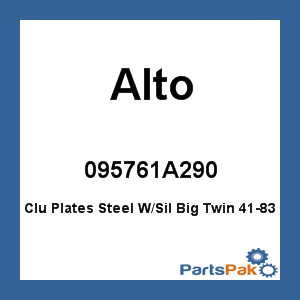 Alto 095761A290; Clu Plates Steel W / Sil Big Twin 41-83