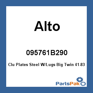 Alto 095761B290; Clu Plates Steel W / Lugs Big Twin 41-83
