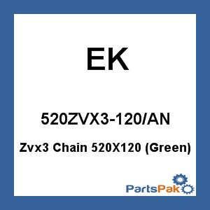 EK 520ZVX3-120/AN; Zvx3 Chain 520X120 (Green)