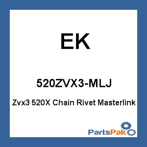 EK 520ZVX3-MLJ; Zvx3 520X Chain Rivet Masterlink