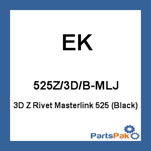 EK 525Z/3D/B-MLJ; 3D Z Rivet Masterlink 525 (Black)