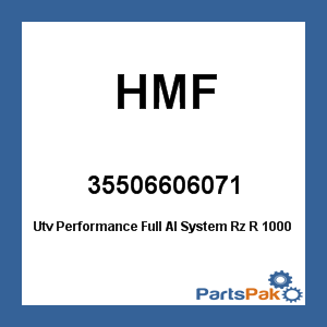 HMF 035506606071; Performance-Series 2014-Polaris-RZR XP/4 1000-Dual Full System-Round-Side-Brushed-Turn-Down-Brushed