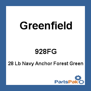 Greenfield 928FG; 28 Lb Navy Anchor Forest Green