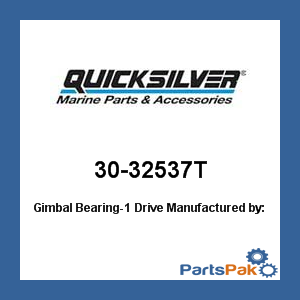 Quicksilver 30-32537T; Gimbal Bearing-1 Drive- Replaces Mercury / Mercruiser
