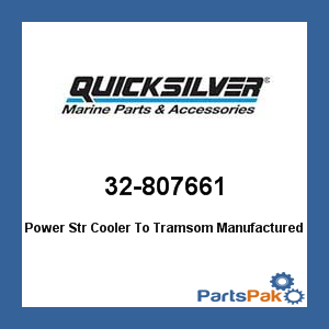 Quicksilver 32-807661; Power Str Cooler To Tramsom- Replaces Mercury / Mercruiser