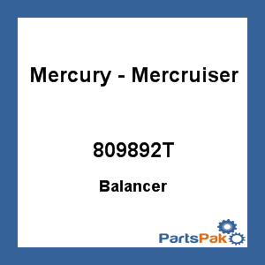 Quicksilver 809892T; Balancer Replaces Mercury / Mercruiser