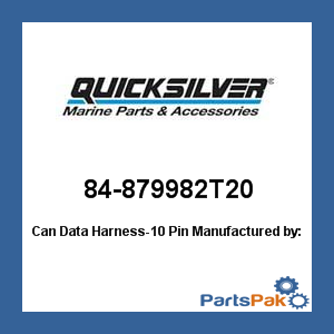 Quicksilver 84-879982T20; Can Data Harness-10 Pin- Replaces Mercury / Mercruiser