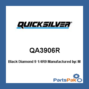 Quicksilver QA3906R; Black Diamond 9 1/4R9-Propeller Replaces Mercury / Mercruiser
