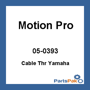Motion Pro 05-0393; Black Vinyl Throttle Cable