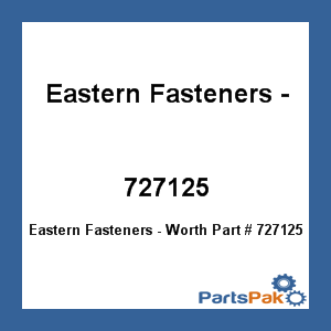 Eastern Fasteners - Worth 727125; B-604 8 X 3/4 Pan Head T/S