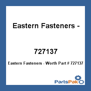 Eastern Fasteners - Worth 727137; B-605 8 X 1 Pan Head T/S