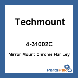 Techmount 4-31002C; Mirror Mount Chrome Har Ley