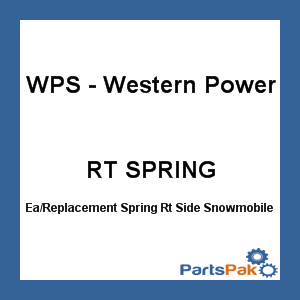 WPS - Western Power Sports RT SPRING; (Single Item) Replacement Spring Rt Side Snowmobile Over The Top Perf