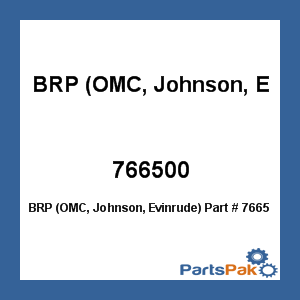 BRP (OMC, Johnson, Evinrude) 0766500; Upper D/S Removr 2-3 Cylinder
