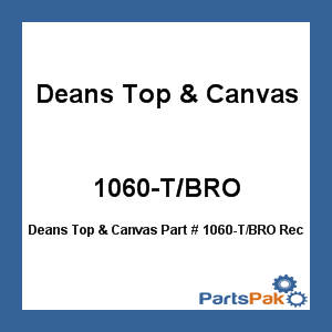 Deans Top & Canvas 1060-T/BRO; Recaro Bucket Tan/Brown