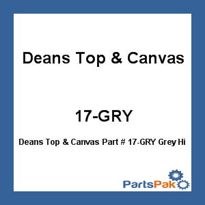 Deans Top & Canvas 17-GRY; Grey Hi-Back