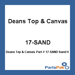 Deans Top & Canvas 17-SAND; Sand Hi-Back