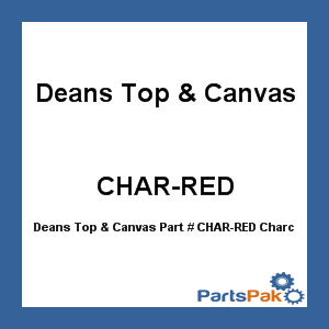 Deans Top & Canvas CHAR-RED; Charcoal-Red Cushion