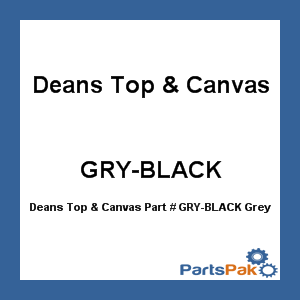 Deans Top & Canvas GRY-BLACK; Grey-Black Cushions