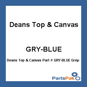 Deans Top & Canvas GRY-BLUE; Grey-Blue Cushions
