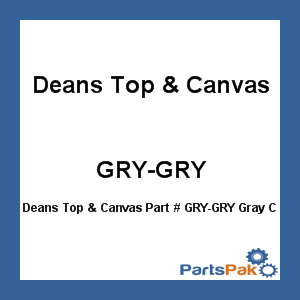 Deans Top & Canvas GRY-GRY; Gray Cushion Set