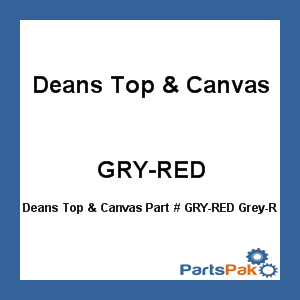 Deans Top & Canvas GRY-RED; Grey-Red Cushions
