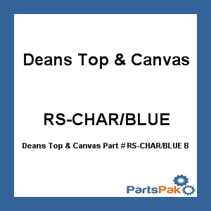 Deans Top & Canvas RS-CHAR/BLUE; Bass Boat Seat Char/Blue