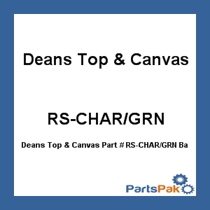 Deans Top & Canvas RS-CHAR/GRN; Bass Boat Seat Char/Grn