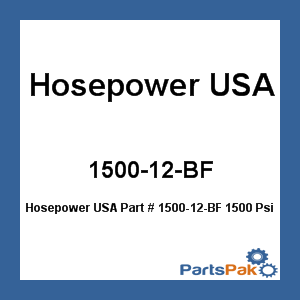 Hosepower USA 1500-12-BF; 1500 Psi 12' W/ B/H Fit.