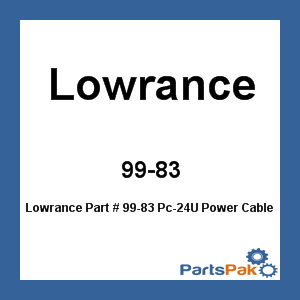 Lowrance 99-83; Pc-24U Power Cable