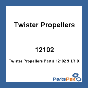 Twister Propellers 12102; 9 1/4 X 7 Alum Propeller
