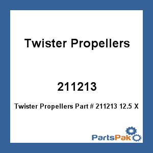 Twister Propellers 211213; 12.5 X 13 3-Blade Propeller Aluminum Brp