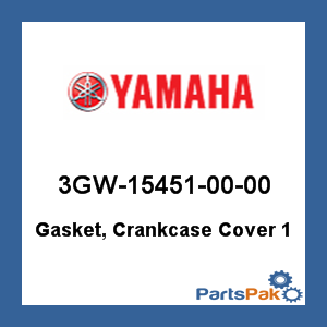 Yamaha 3GW-15451-00-00 Gasket, Crankcase Cover 1; 3GW154510000