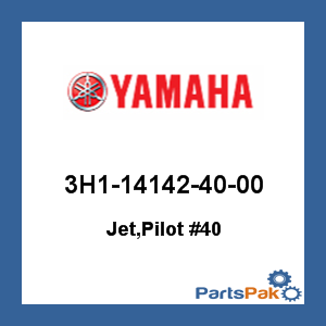 Yamaha 3H1-14142-40-00 Jet, Pilot #40; 3H1141424000
