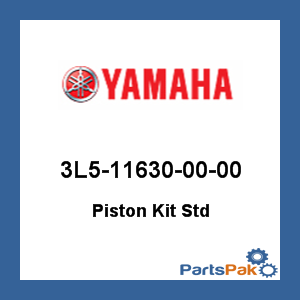 Yamaha 3L5-11630-00-00 Piston Kit Standard; 3L5116300000